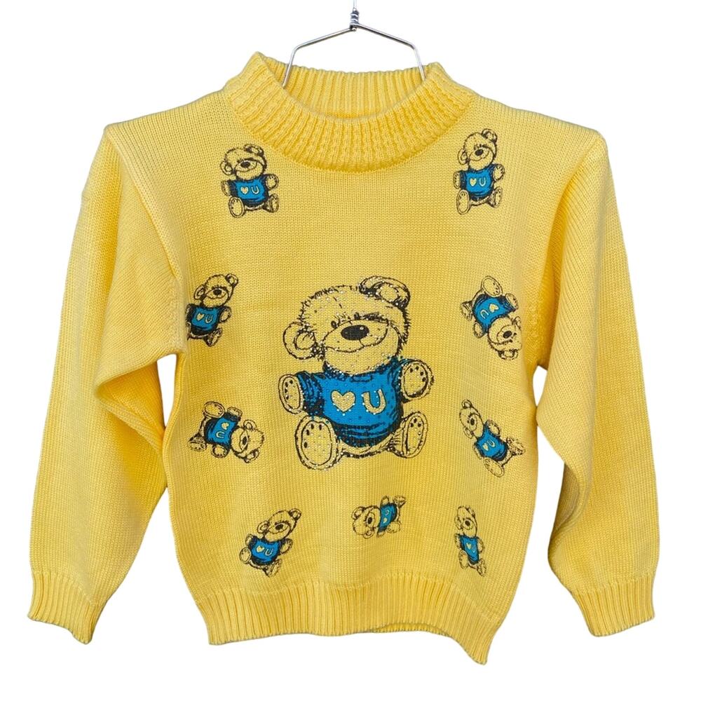 VTG Kids’ Teddy Bear Sweater w Rhinestones
